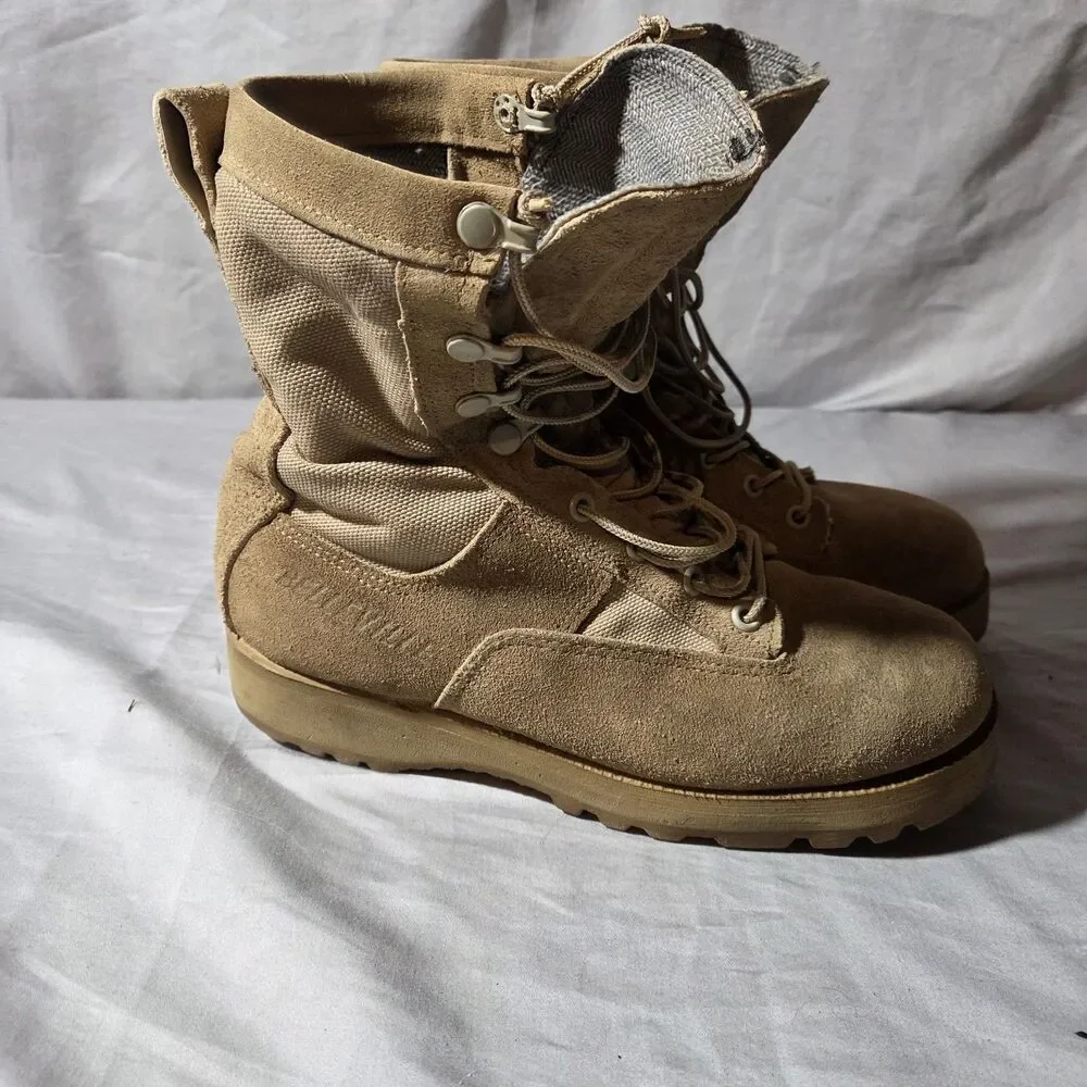 Belleville 790G Gore-Tex Waterproof Combat Boots 5.5 R Wide Tan Military Approve